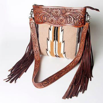 American Darling Signature Crossbody Hand Tooled Saddle Blanket Genuine Leather women bag western handbag purse